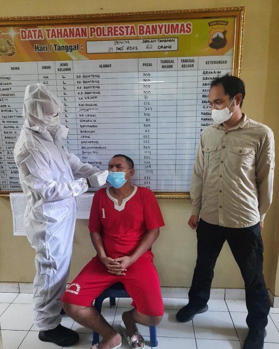 swab tahanan polresta banyumas, covid-9, corona virus, serayunews, serayu news, berita terkini, berita hari ini