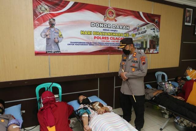 donor darah polres cilacap, serayunews, serayu news, berita terkini, berita hari ini