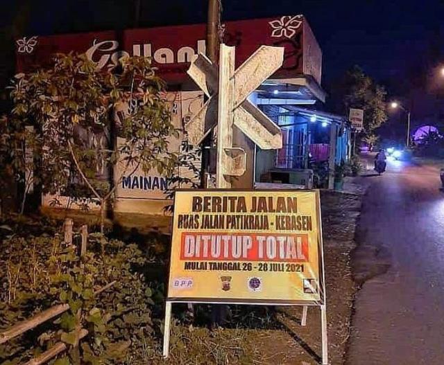 jalan Raya Patikraja-Kebasen, penutupan jalan, banyumas