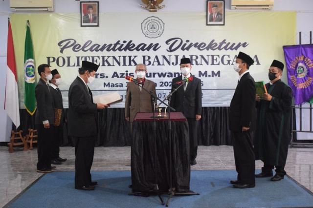 Pelantikan Azis Purwanto sebagai direktur Politeknik Banjarnegara