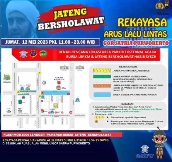 rekayasa lalu lintas Gor Satria Purwokerto