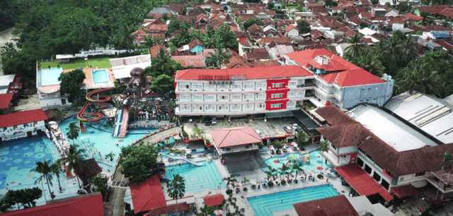 Gambar pemandangan dari salah satu tempat wisata keluarga di Banjarnegara, Surya Yudha Park