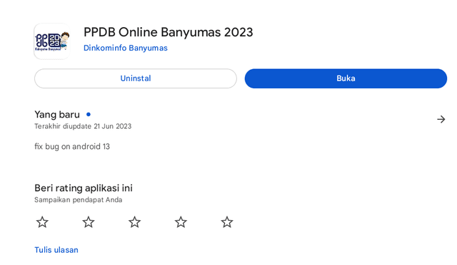 Gambar aplikasi PPDB Banyumas