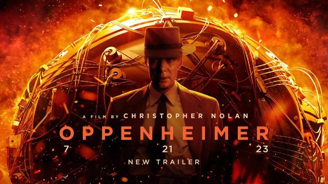 Gambar dari poster film terbaru Oppenheimer, ilustrasi jadwal nonton bioskop di Purwokerto hari ini.