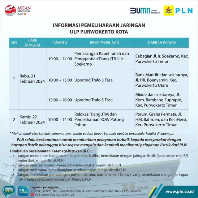 jadwal pemadaman listrik