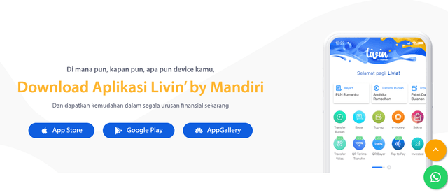 cara daftar aplikasi Livin' by Mandiri