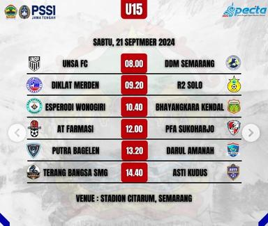 Jadwal pertandingan