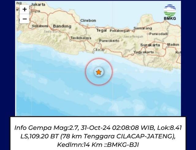 Gempa di laut selatan