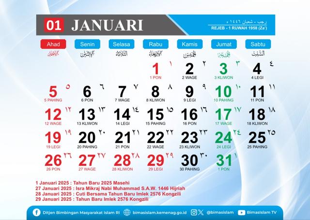 Download kalender tahun 2025