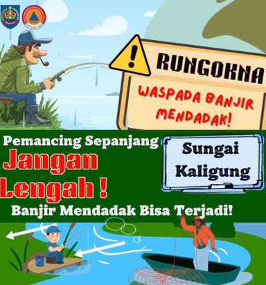 Pemancing di Sungai Kaligung