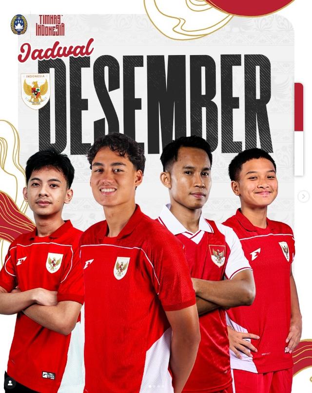 Jadwal Lengkap Timnas Indonesia Desember 2025: Deretan Laga Panas dari SEA Games hingga FIFAe World Cup. (Foto : Instagram Timnas Indonesia)