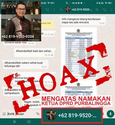 Ketua DPRD Purbalingga, Bambang Irawan, penipuan, pelelangan kendaraan, hoax, berita terkini, berita hari ini