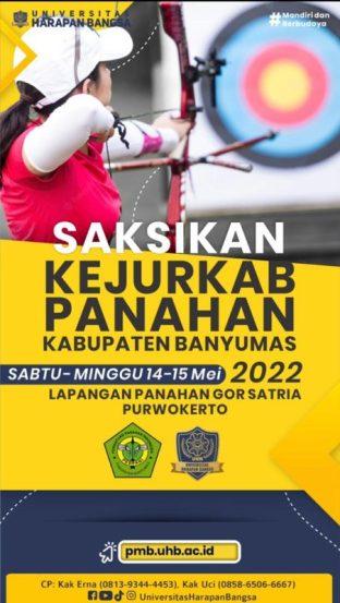 Poster kejuaraan panahan di GOR Satria Purwokerto