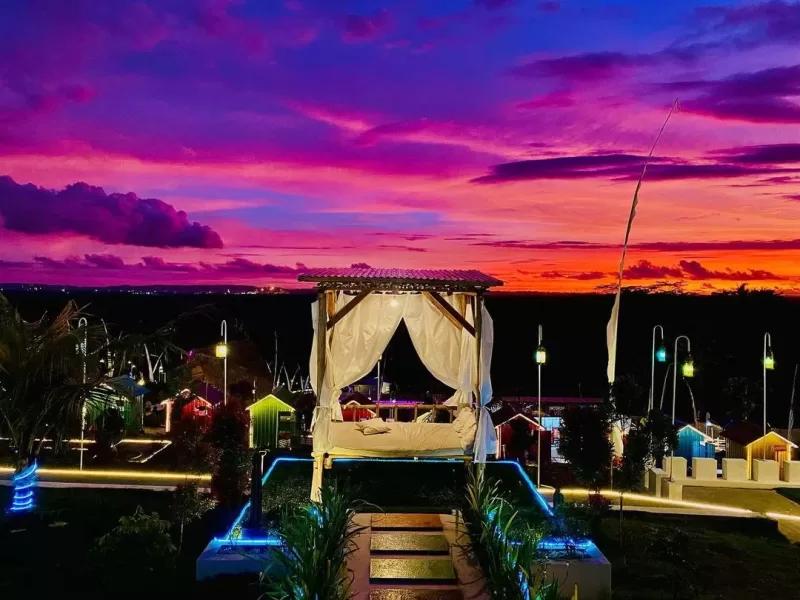 Gambar sebuah sunset di tempat wisata Cilacap.