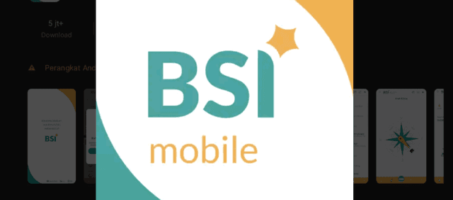 Gambar logo dari BSI Mobile bewarna hijau.