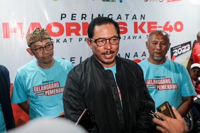 Potret PJ Gubernur Jawa Tengah, Nana Sudjana dalam pembukaan Peparprov 2023 di Pati.